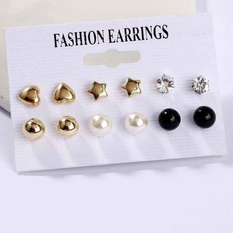 Women's Earrings Set For Women Bohemian Fashion Jewelry 2020 Geometric Crystal Acrylic Heart Pearl Tassel Stud Earrings Gift Women's Earrings Set For Women Bohemian Fashion Jewelry 2020 Geometric Crystal Acrylic Heart Pearl Tassel Stud Earrings Gift