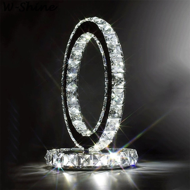 Modern Crystal Table Ring Lamp