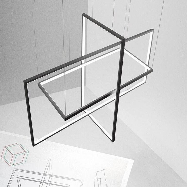 Circular Rings In Coffee Modern LED Chandelier Light for Dining Room Living Room Circular Rings In Coffee Modern LED Chandelier Light for Dining Room Living Room