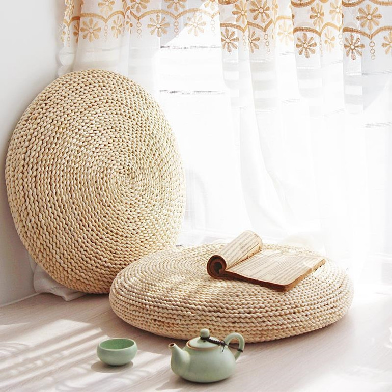 Tatami Straw Floor Cushions by SIA