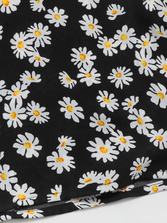 Plus Tie Front Daisy Floral Milkmaid Dress