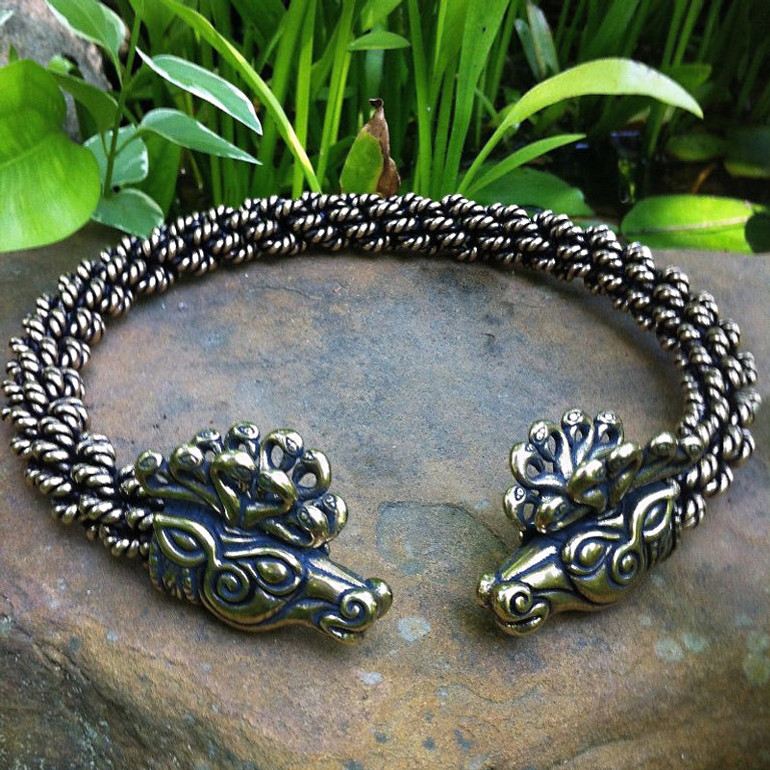 Bronze Stag Torc - Extra Heavy Braid
