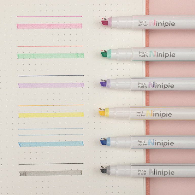 Ninipie Pen & Marker - Gray + Black