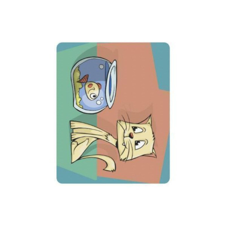 Cat Mousepad Funny Cat & Fish Computer Accessories Gifts For Cat Lovers