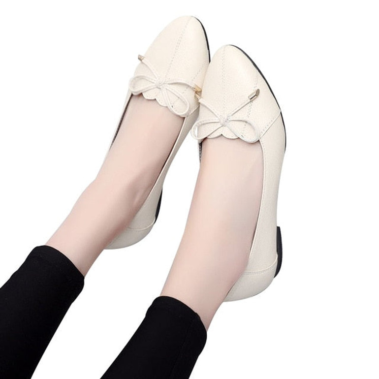 MUYANG Plus Size 5.5-9.5 Genuine Leather Women Shoes