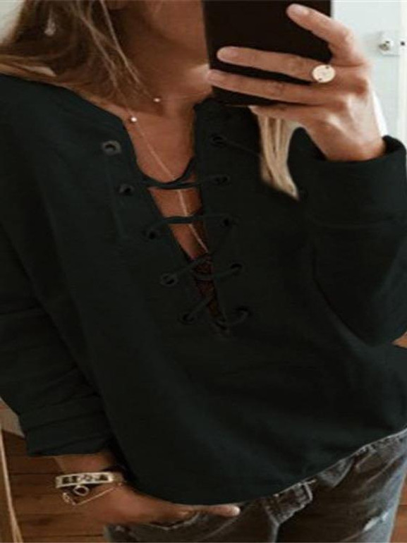 Women's Stylish Long Sleeved Sweatshirt