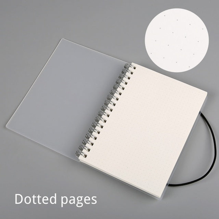 A5 A6 Spiral book coil Notebook To-Do Lined DOT Blank Grid Paper