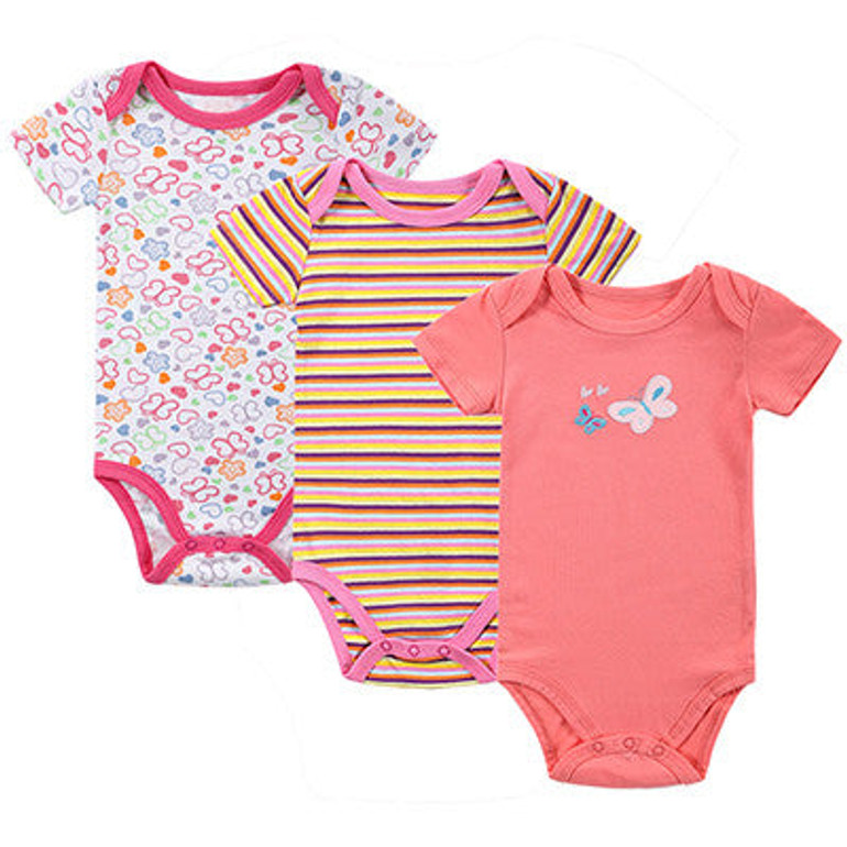 BABY BODYSUITS 3PCS 100%Cotton Infant Body Short Sleeve Clothing Similar Jumpsuit Printed Baby Boy Girl Bodysuits