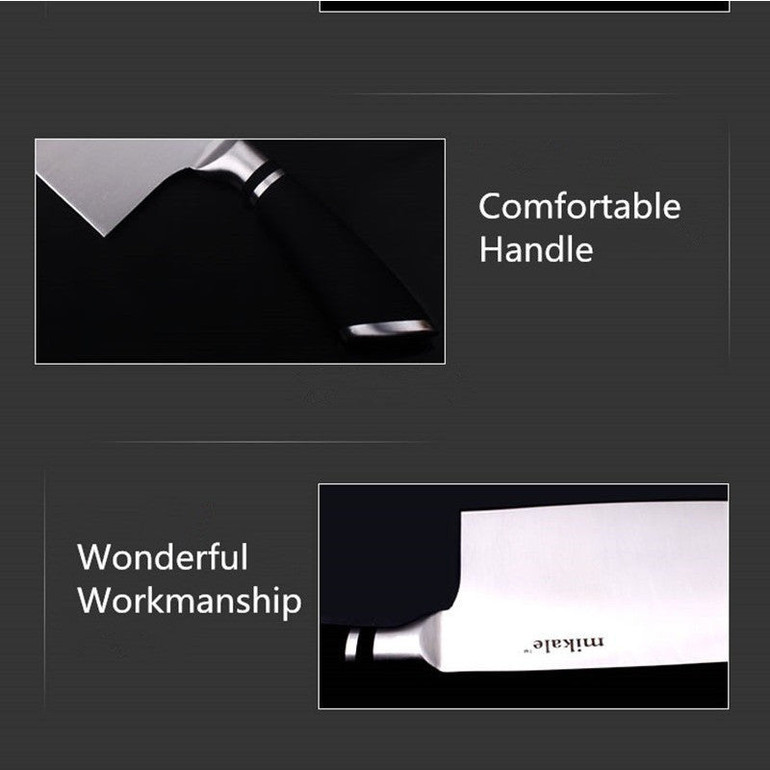 Free Shipping Mikala Stainless Steel Kitchen Knife Chef Cleaver Slicing Vegetable Meat Fish Knives Household Cooking Knife