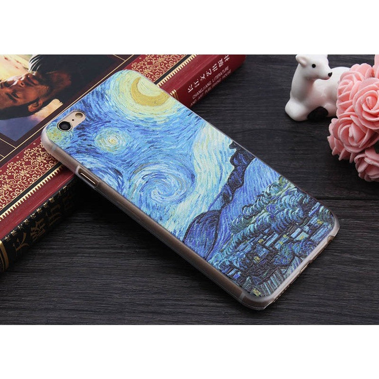 Cell Phone Protective Cover For Apple iPhone SE 4 4s 5 5s 6 6plus 6s 6splus 3D Patterns Van Gogh Starry Night Phone Case