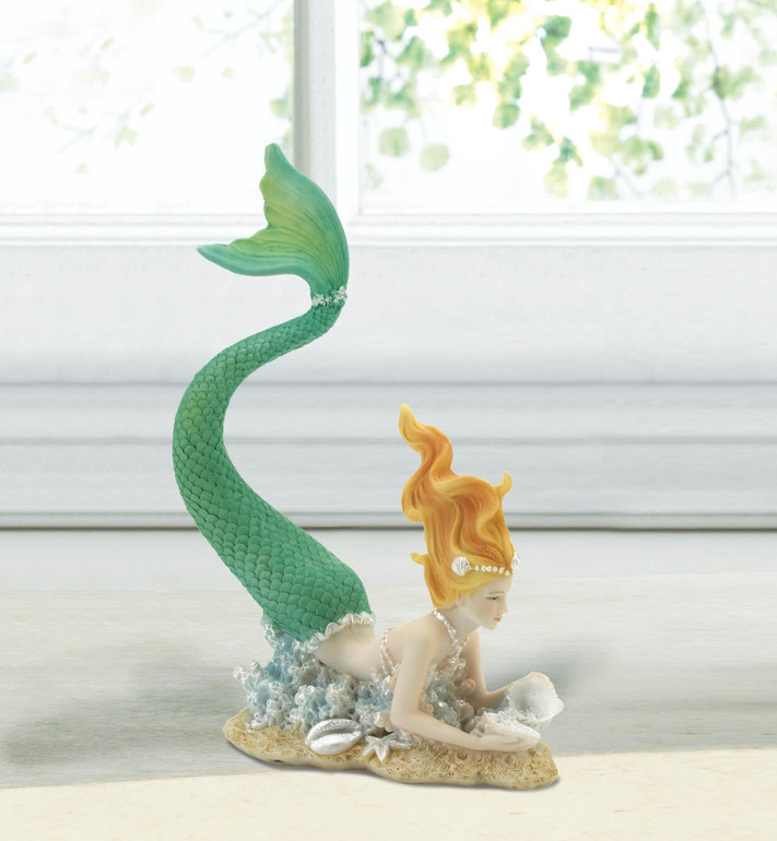 RESTING TAIL UP MERMAID FIGURINE