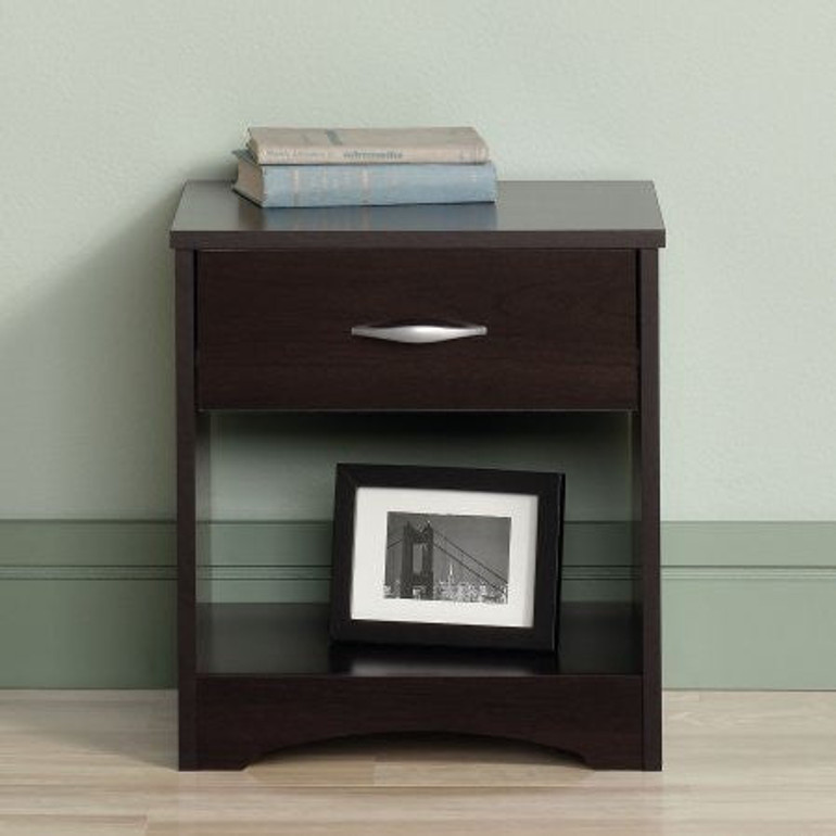 Sauder Beginnings Nightstand, Cinnamon Cherry
