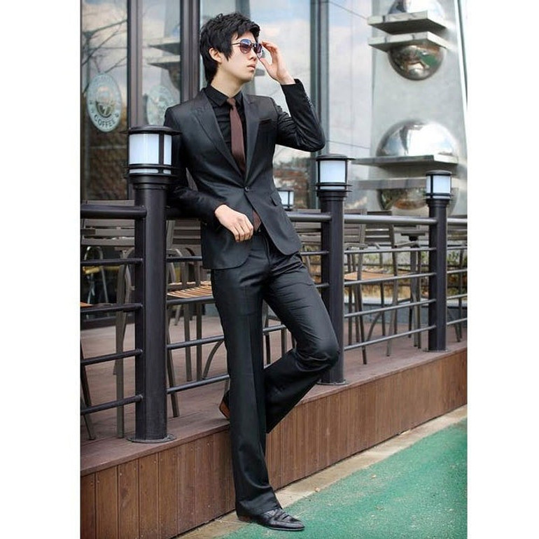 Men's Business Suit men's blazer man pants slim fit white suits quality suit set XXXL