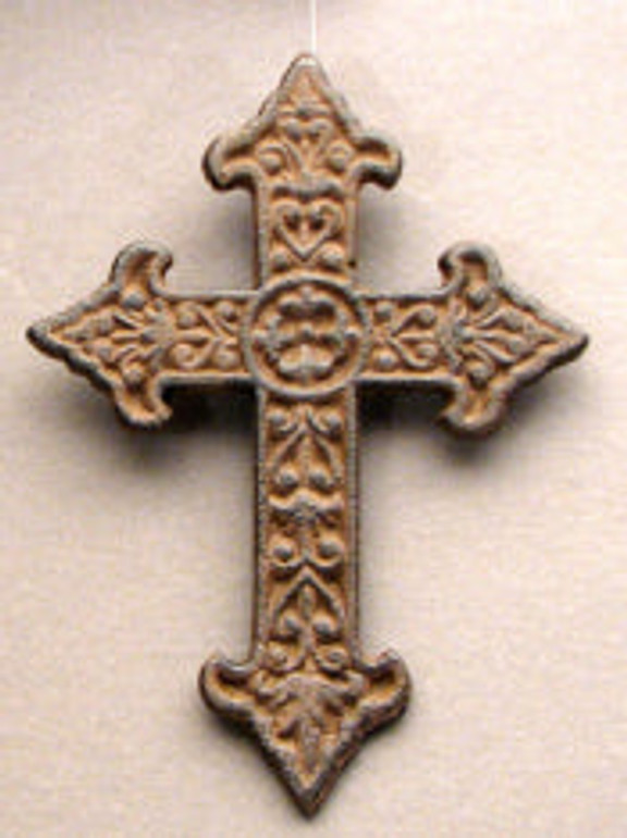 Solid Cast Iron Fleur De Lis Cross Bulk