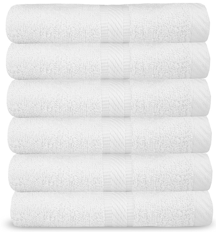 HURBANE Bathroom Hand Towel Set Bedroom 100% Cotton 17 In x 35 In High Quality Hotel Towel Set Outdoor White Color