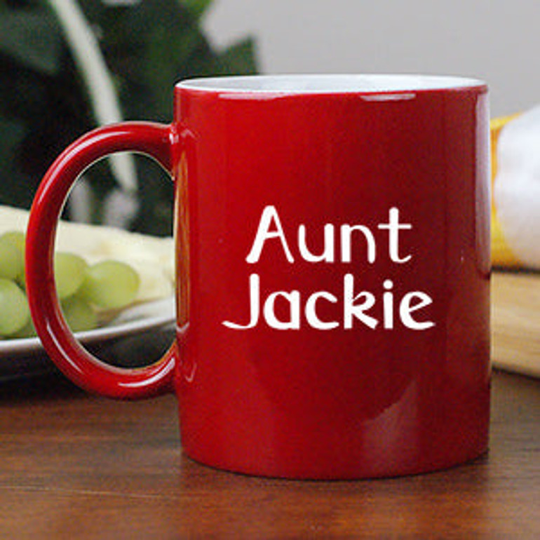 You Are Loved Two-Sided Personalized Aunt Two-Toned Coffee Mug