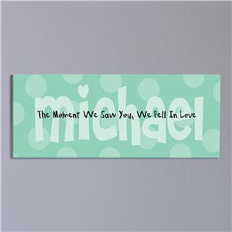 The Moment We Saw You... Personalized Baby Wall Canvas