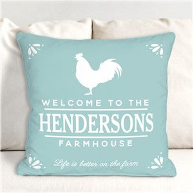 Personalized Welcome to the Farmhouse Throw Pillow