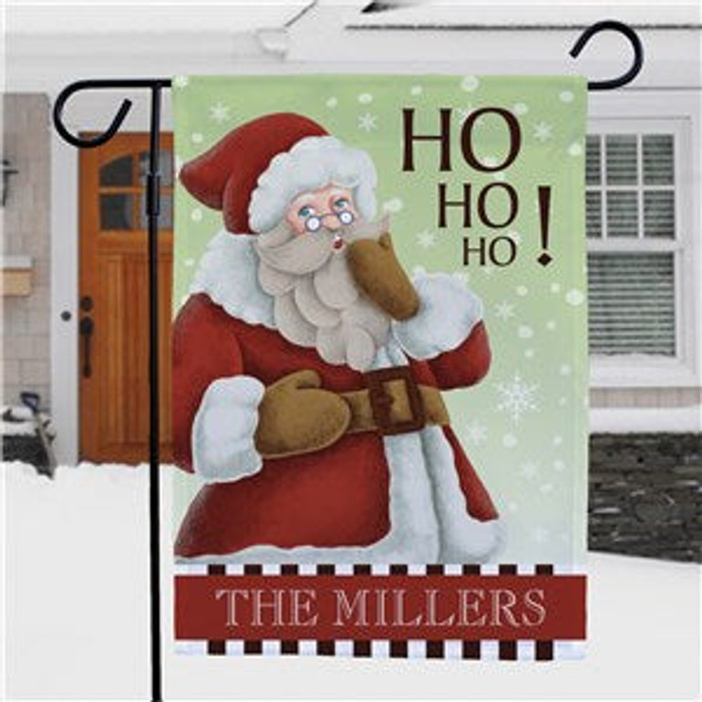 Personalized Vintage Santa Garden Flag