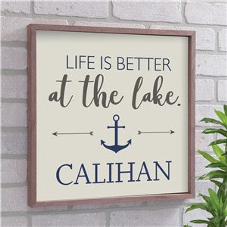 Personalized Life Is Better At The Lake Wood Pallet Sign