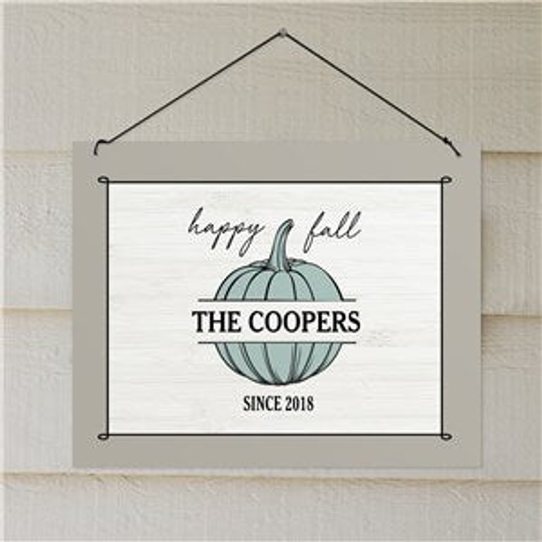 Personalized Happy Fall Wall Sign