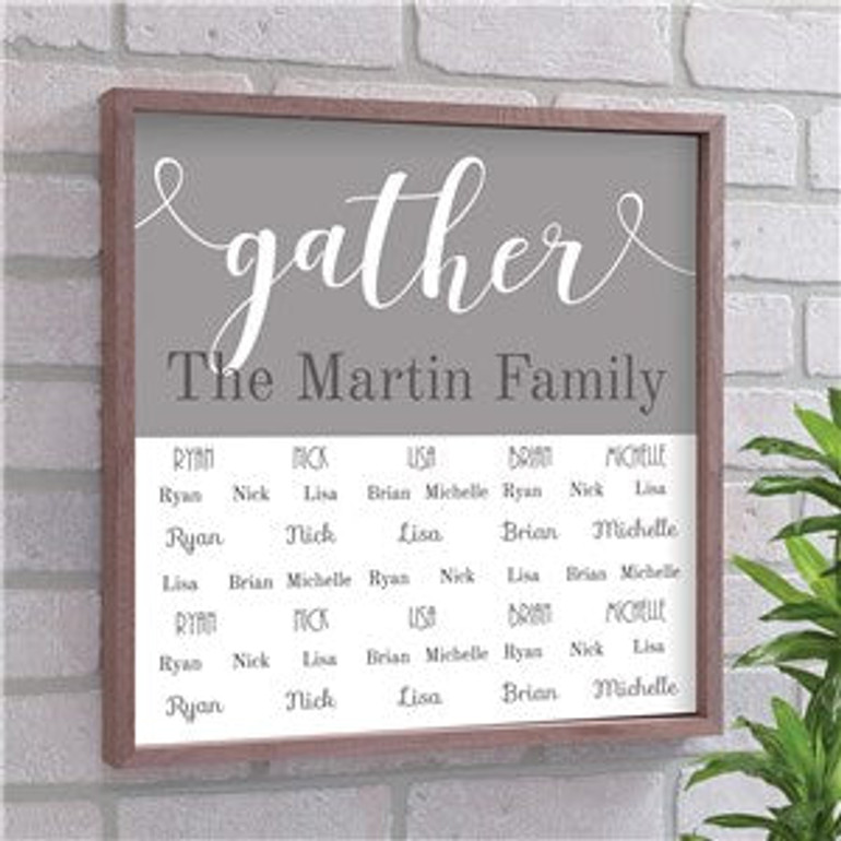 Personalized Gather Wood Pallet Sign