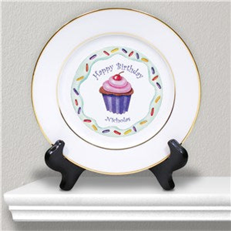 Personalized Ceramic Birthday Girl Plate