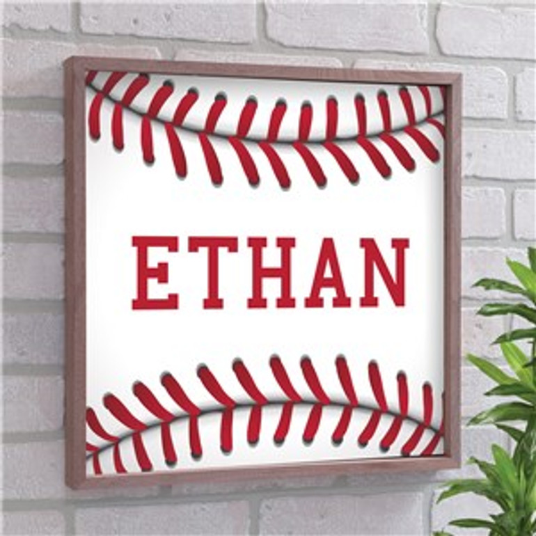 Personalized Baseball Framed Wall Sign