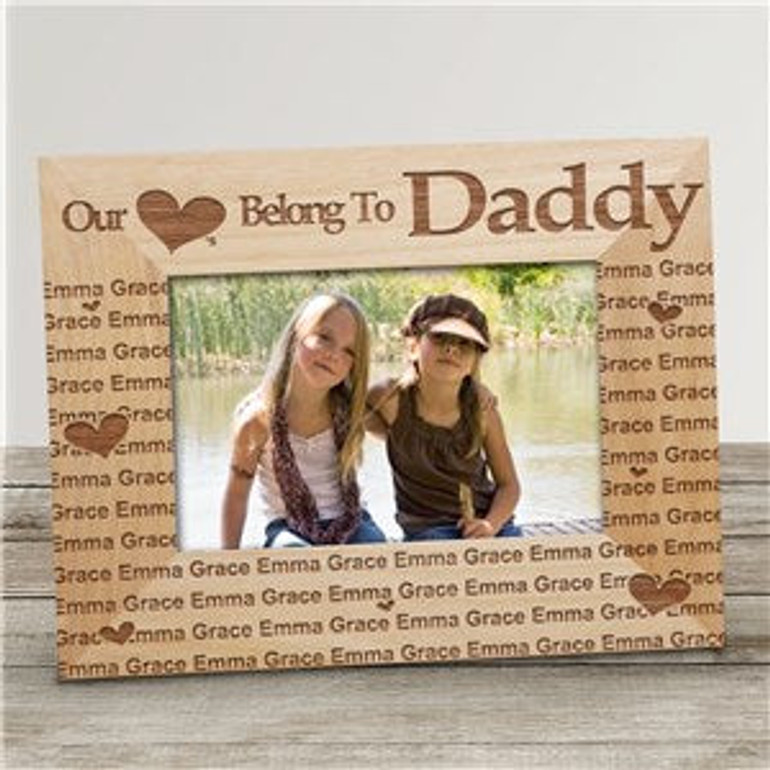 Our Hearts Belong To... Personalized Wooden Picture Frame Our Hearts Belong To... Personalized Wooden Picture Frame