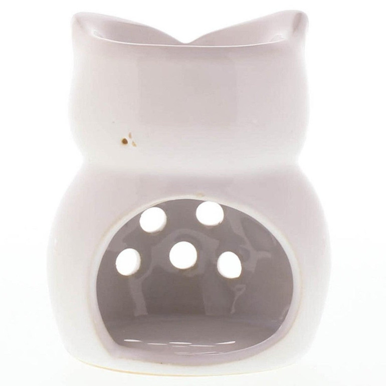 White Ceramic Owl Oil Warmer