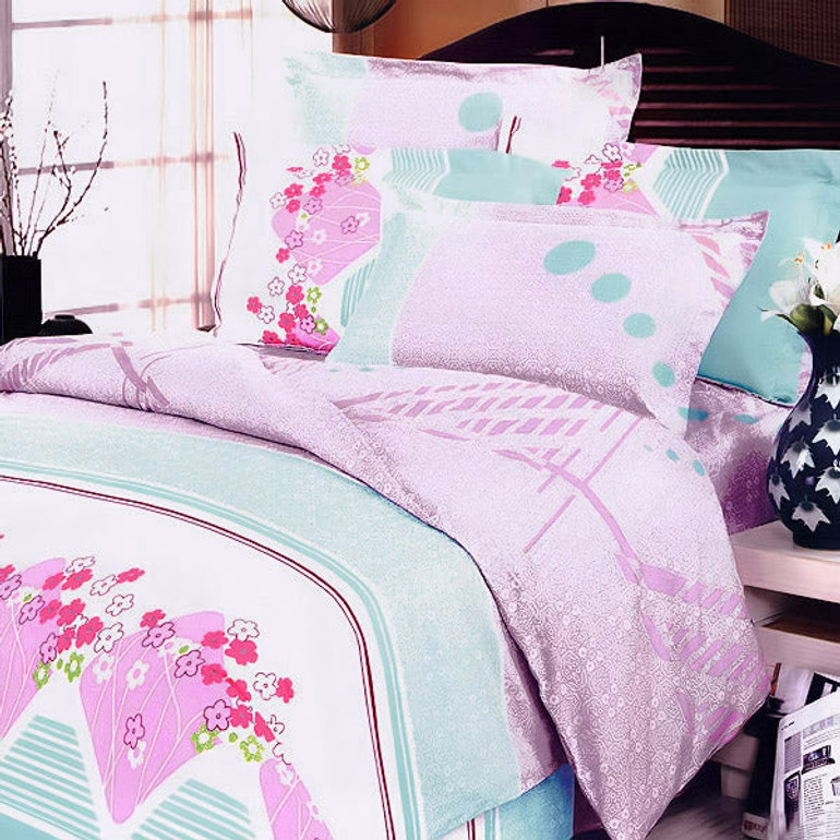 Blancho[Springtime] 100% Cotton 4PC Comforter Cover/Duvet Cover Combo (Full Size)