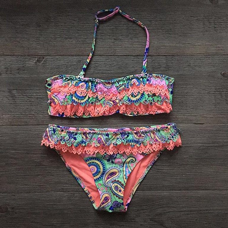 Swimsuit Bikini Brazilian Children Split SwimWear Bikini Set
