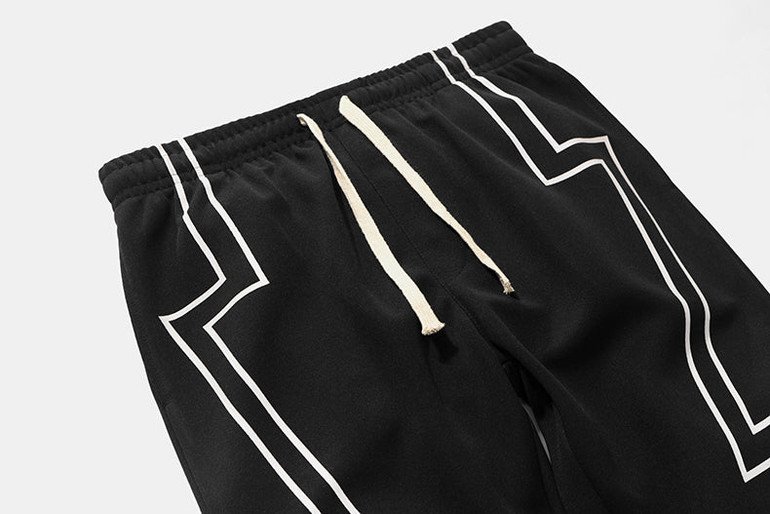 FW Stripe Screen Print Elastic Waist Men's Track Sweatpants