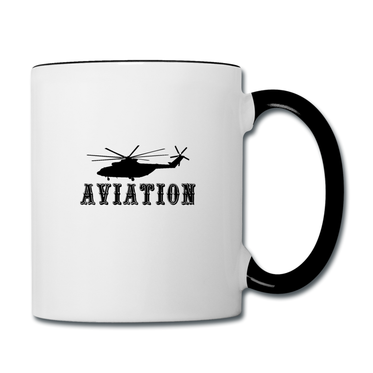 Contrast Coffee Mug, Aviation Helicopter