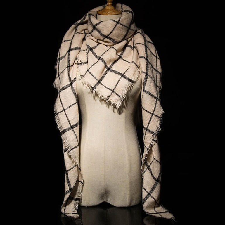 Luxury Plaid Women's Scarf