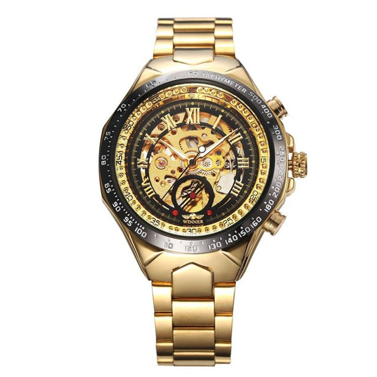 Classic Golden Skeleton Watch
