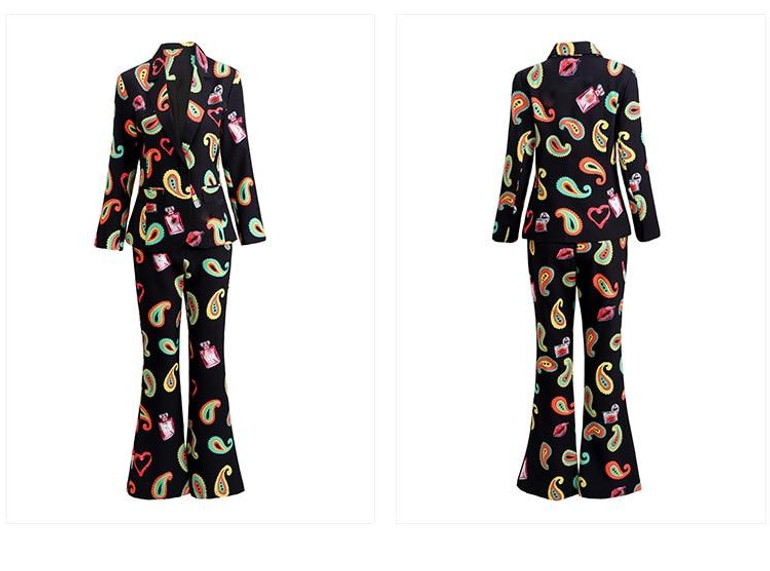 Paisley Print Suit and Pant Set