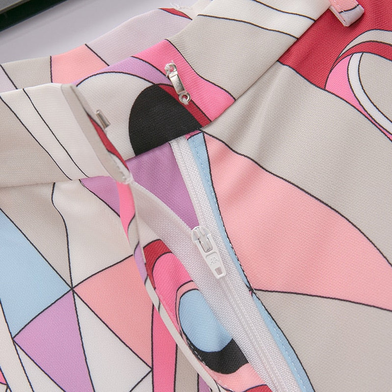 Geometric Print Pant and Suit Set