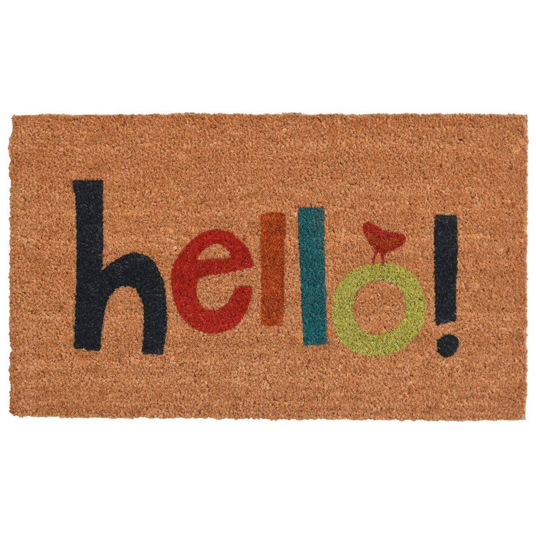 17" x 29" Colorful Hello Doormat
