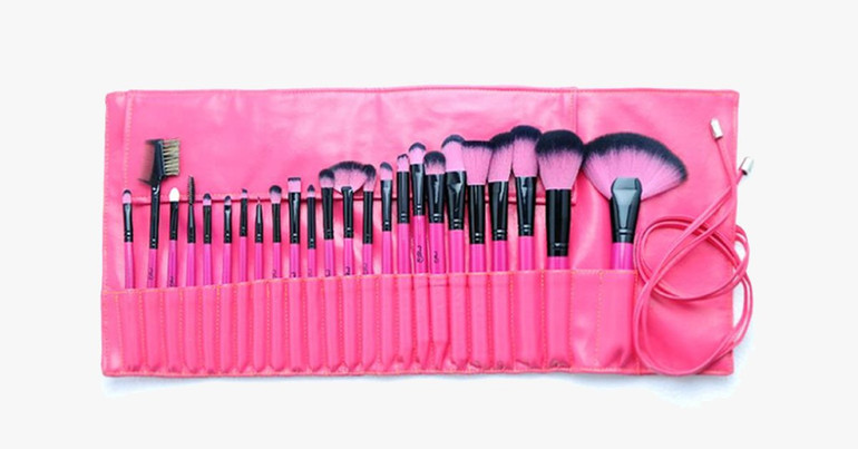 Hot Pink 24 Piece Make Up Brush Set Hot Pink 24 Piece Make Up Brush Set