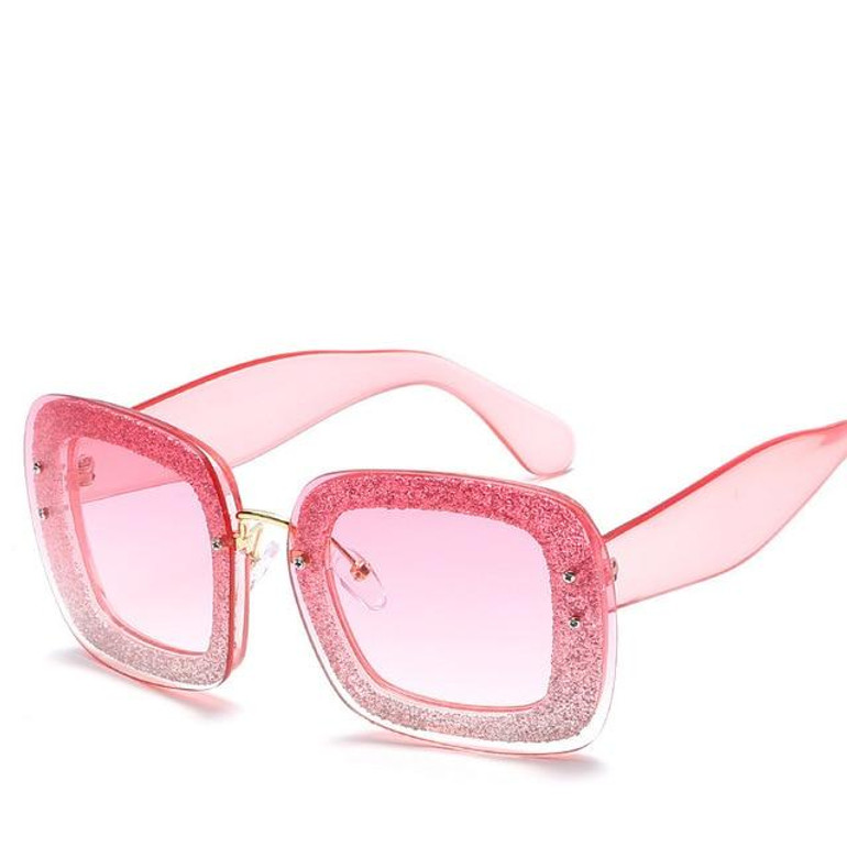 Oversized Gradient Square Sun Glasses