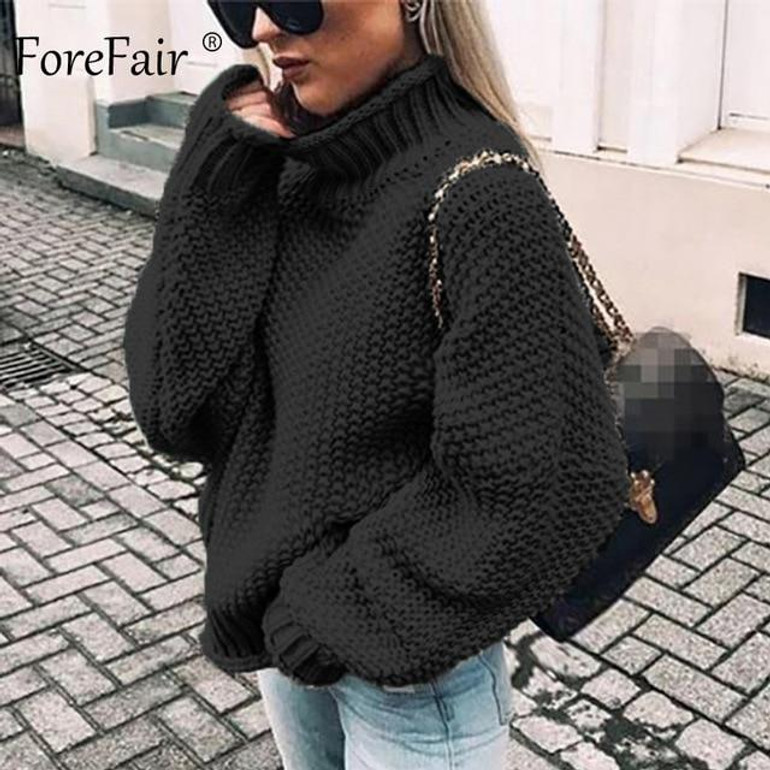 Oversize Turtleneck Knitted Sweater