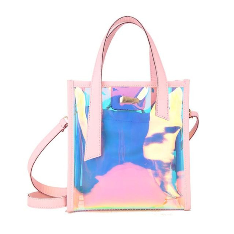 Holographic Laser Messenger Bags Jelly Rainbow Hologram Holographic Laser Messenger Bags Jelly Rainbow Hologram