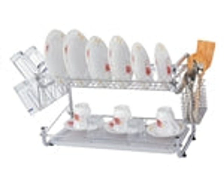 22-Inch Double Tier Dish Rack-Chrome 22-Inch Double Tier Dish Rack-Chrome