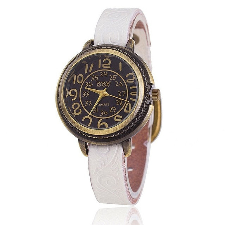 Vintage Cow Leather Watch High Quality Antique Women Wrist Watch Vintage Cow Leather Watch High Quality Antique Women Wrist Watch