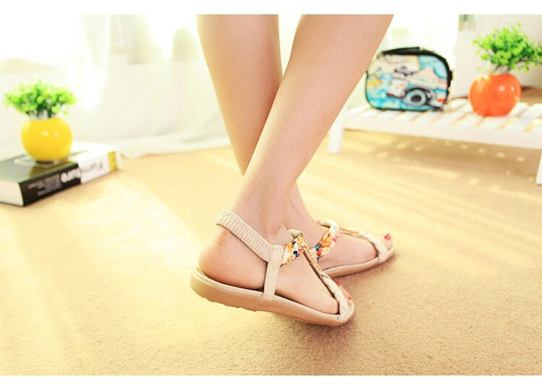 Bohemia Sandals Summer Flat Sandals Fashion Slip  Shoes