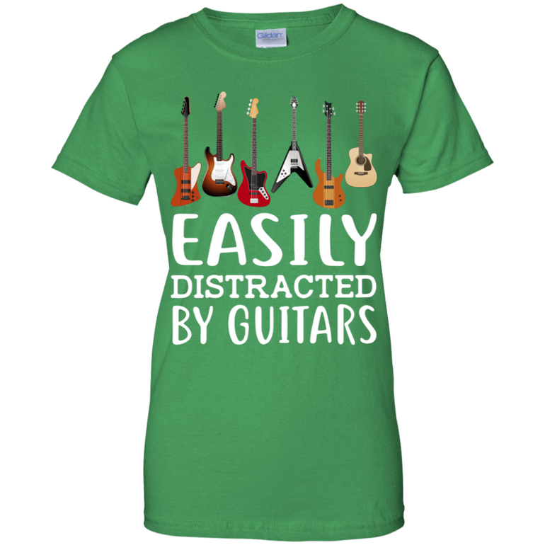 Easily Distracter By Guitar Tshirt