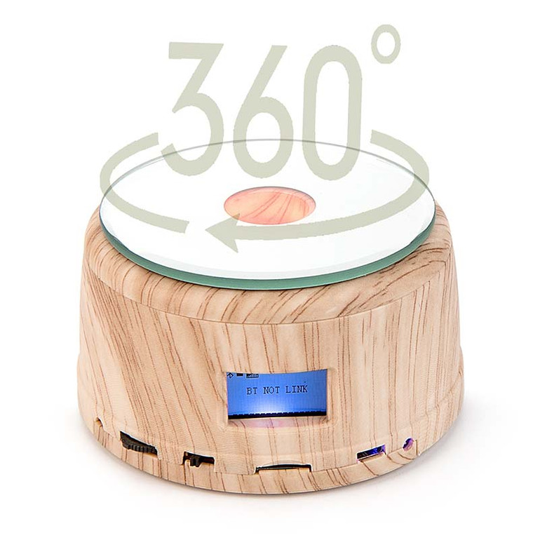UNTCENT Music Box Full Color Lighting Base Bluetooth Speaker Rotating Top for Men Women Gifts