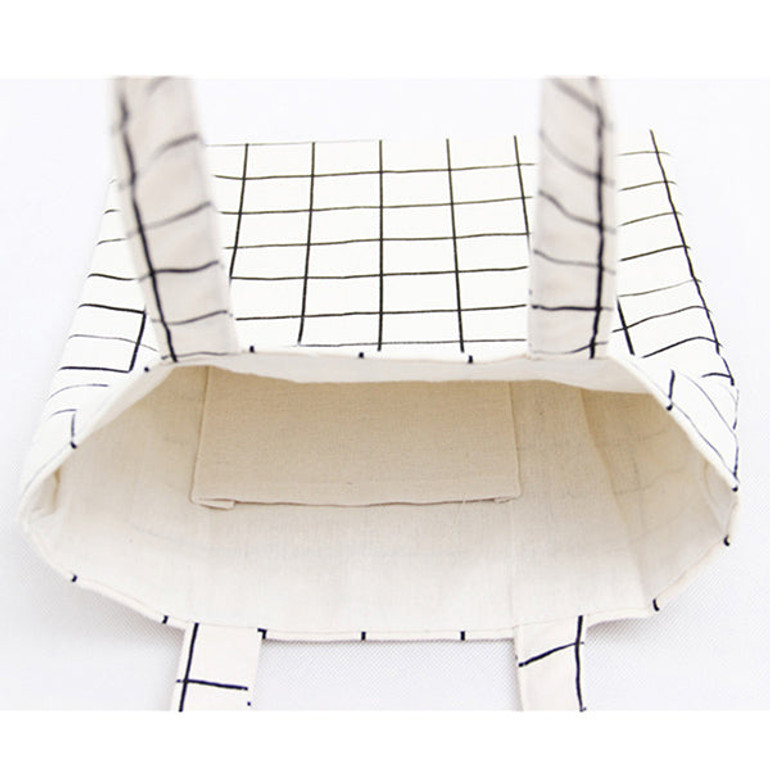 Grid Canvas Tote