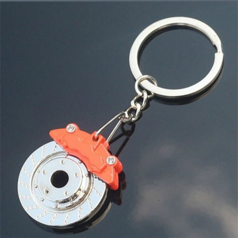 Spinning Brake Rotor Keychain